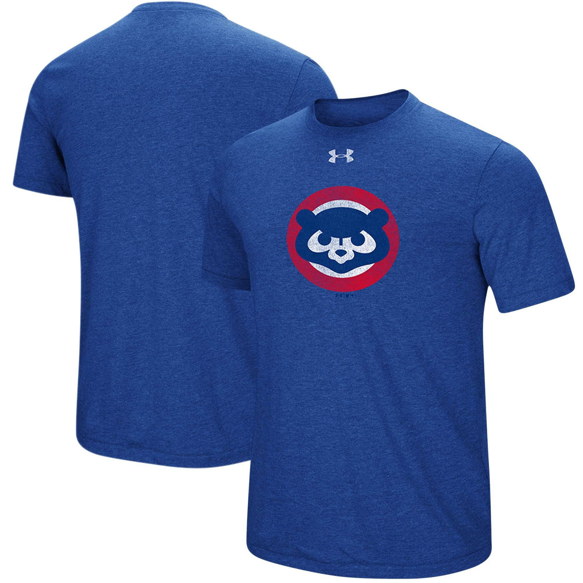 Chicago Cubs Under Armour Heathered Royal Cooperstown Collection Mark Tri-Blend T-Shirt for Men product image 1, provided