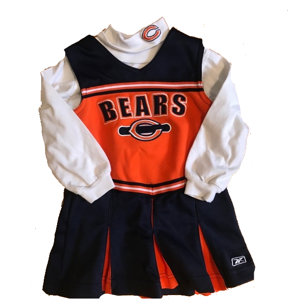 Youth Girls Reebok Chicago Bears 2 Piece Cheerleader Outfit product image 1, provided for visual reference and product