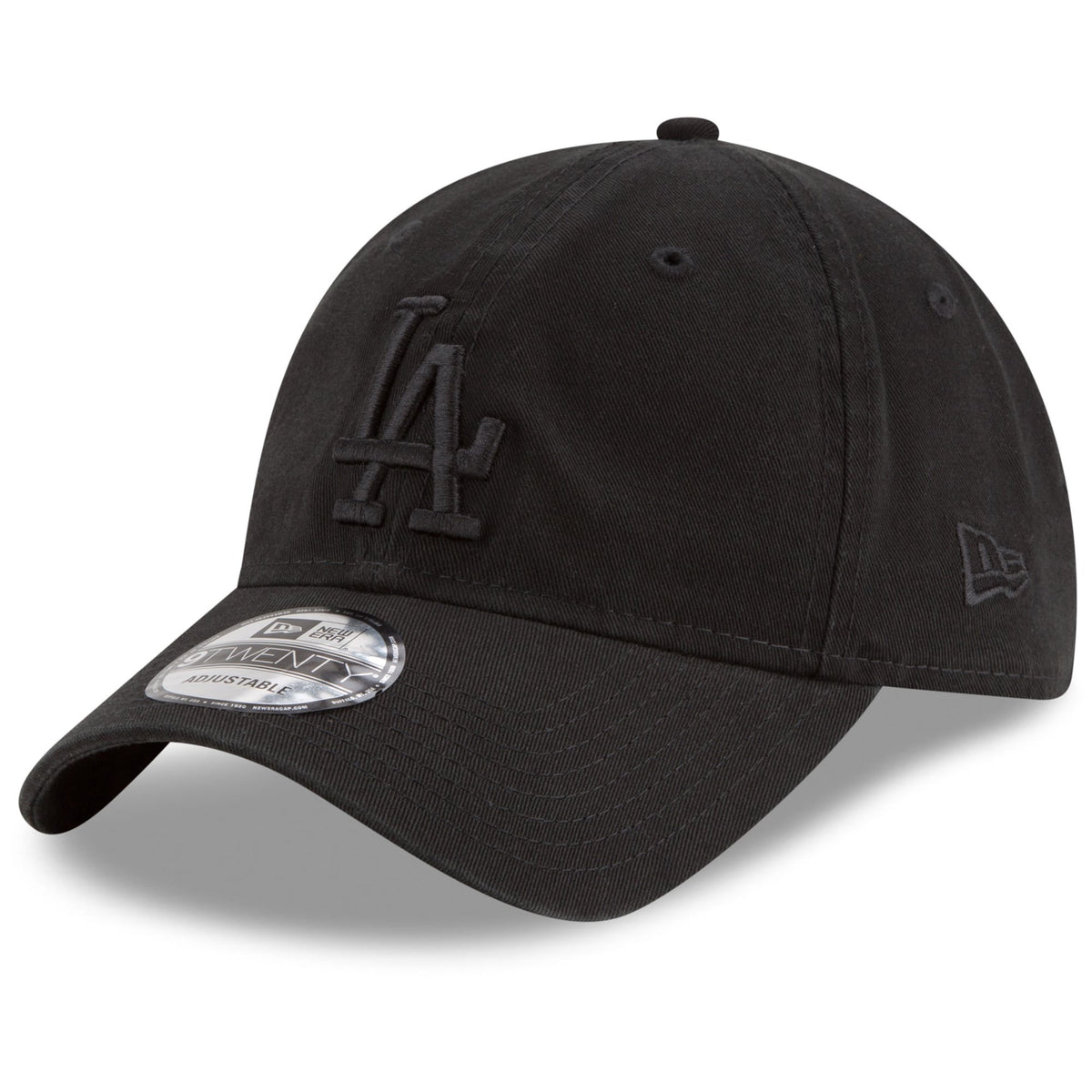 New Era Black Los Angeles Dodgers Tonal Core Classic 9TWENTY Adjustable Hat for Men product image 1, provided for visual