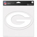 Green Bay Packers Perfect Cut Decal Clear 8" x 8" product image 1, provided for visual reference and product detail review
