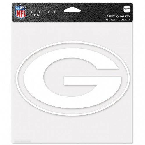 Green Bay Packers Perfect Cut Decal Clear 8" x 8" product image 1, provided for visual reference and product detail review