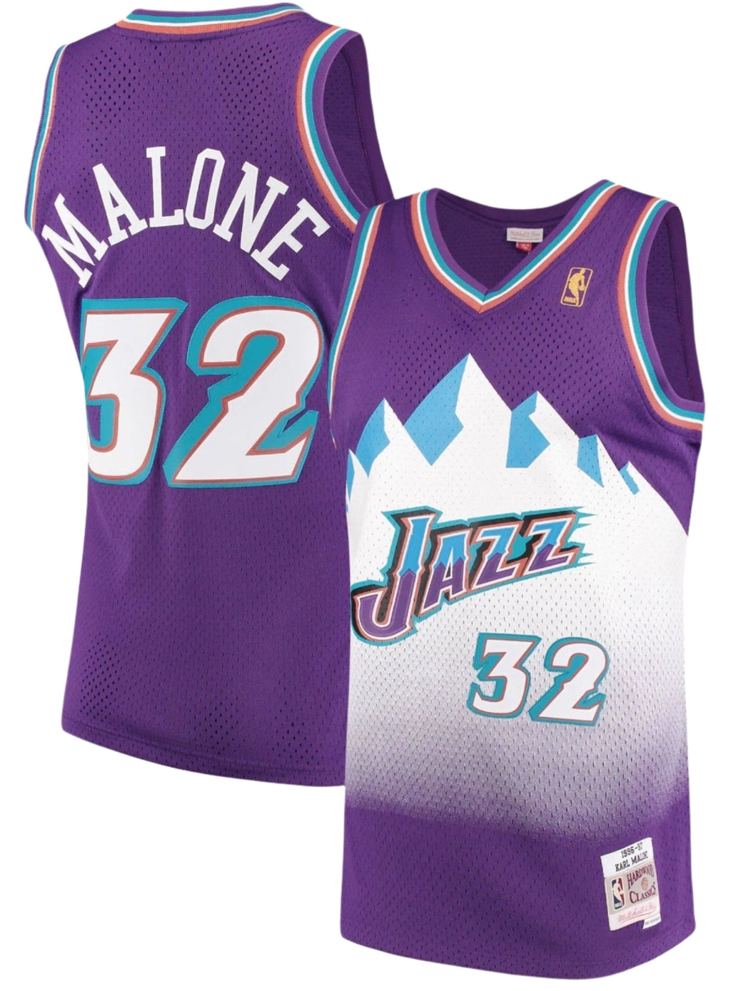 Karl Malone Utah Jazz Mitchell & Ness 1996-97 Hardwood Classics Swingman Jersey for Men product image 1, provided for visual