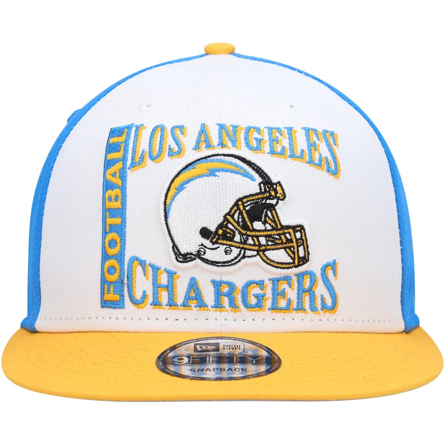Los Angeles Chargers Retro Sport 3 Tone New Era 9FIFTY Snapback Hat product image 2, provided for visual reference and