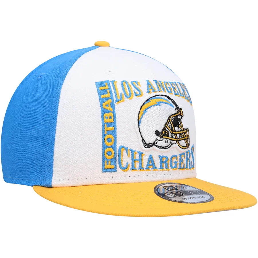 Los Angeles Chargers Retro Sport 3 Tone New Era 9FIFTY Snapback Hat product image 3, provided for visual reference and