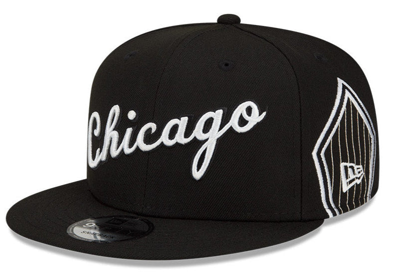 Chicago Bulls 2021-2022 City Edition Alternate Black New Era 9FIFTY Snapback Hat for Men product image 1, provided for