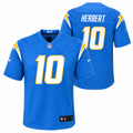 Youth Los Angeles Chargers Justin Herbert Powder Blue Nike Game Jersey product image 1, provided for visual reference and
