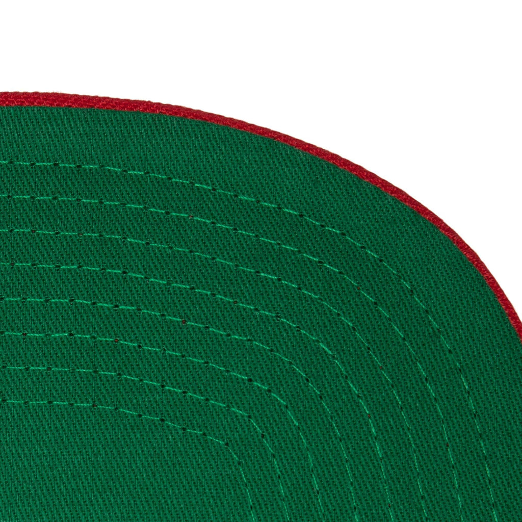 Chicago Bulls Mitchell & Ness 2 Tone Black and Red Low Big Face Hardwood Classics Snapback Hat for Men product image 3,