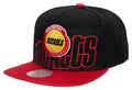 Houston Rockets Mitchell & Ness 2 Tone Black and Red Low Big Face Hardwood Classics Snapback Hat for Men product image 1,