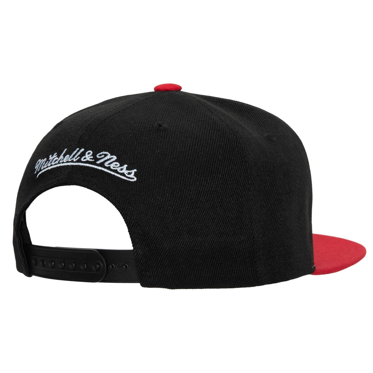 Houston Rockets Mitchell & Ness 2 Tone Black and Red Low Big Face Hardwood Classics Snapback Hat for Men product image 2,