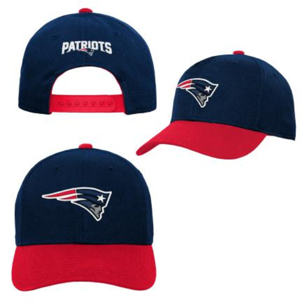 Youth New England Patriots NFL Two-Tone Adjustable Hat product image 1, provided for visual reference and product detail