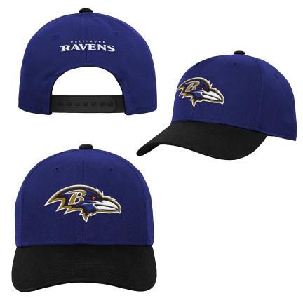 Youth Baltimore Ravens NFL Two-Tone Adjustable Hat product image 1, provided for visual reference and product detail review