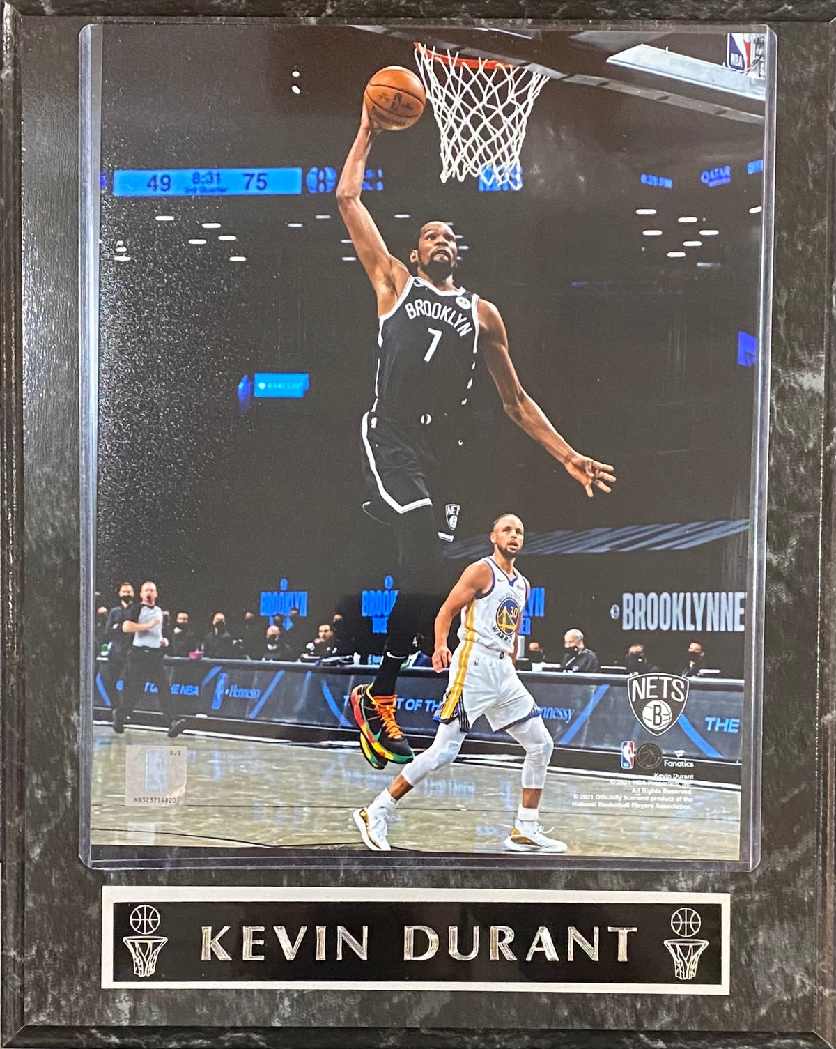 Kevin Durant Brooklyn Nets Plaque product image 1, provided for visual reference and product detail review