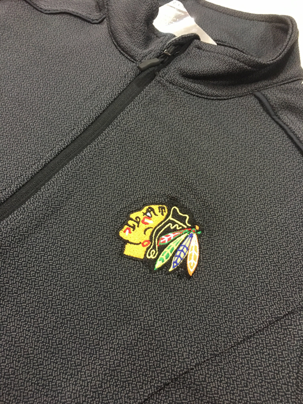 Chicago Blackhawks 1/4 Zip Black Pacer Team Script Crew Jacket, Black-Level Wear for Women product image 2, provided for