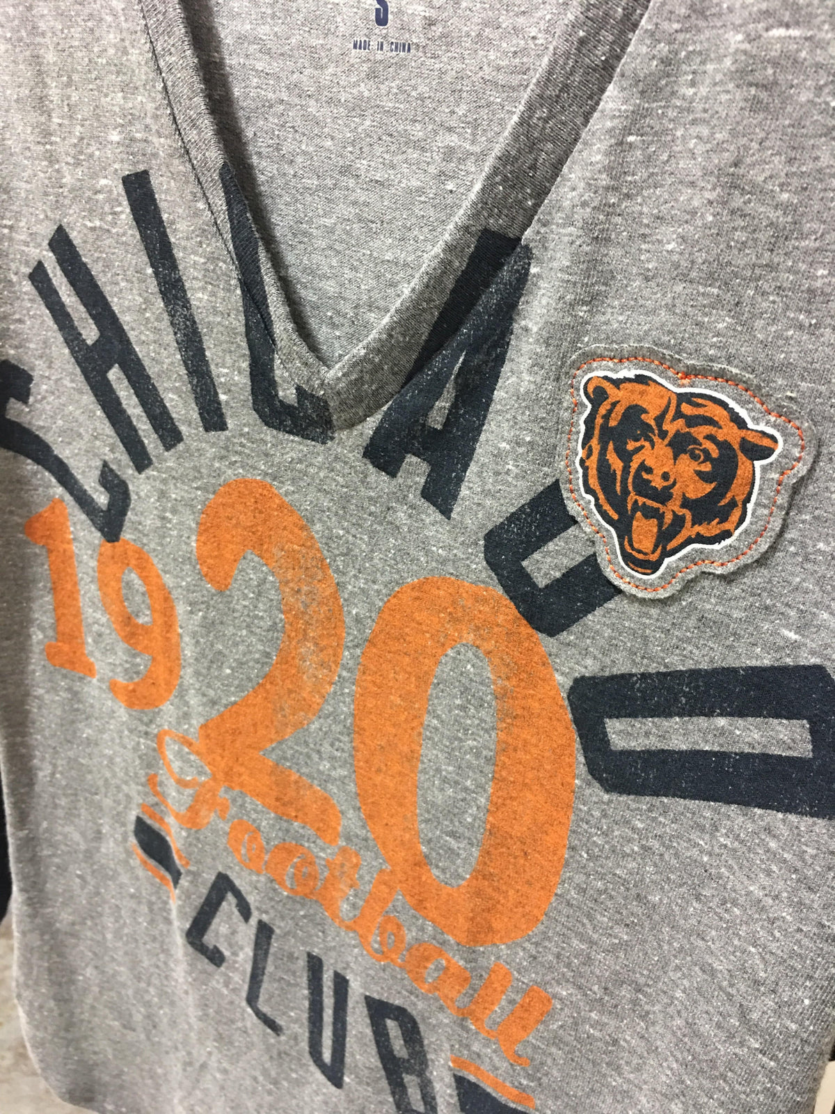 Womens Chicago Bears Quarter Coverage T-Shirt product image 3, provided for visual reference and product detail review