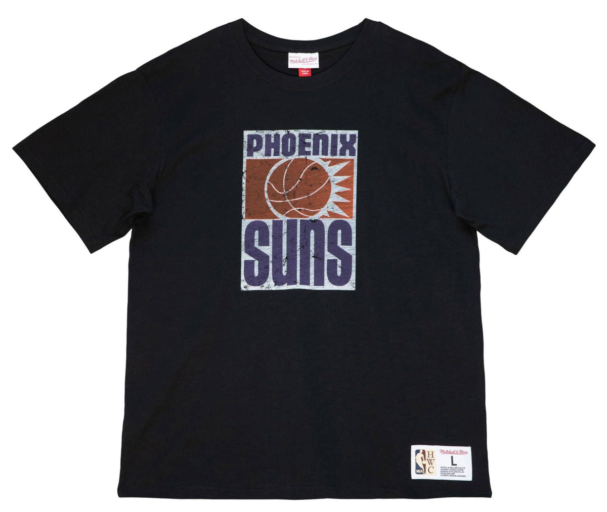 Phoenix Suns NBA Legendary Slub Black T-Shirt By Mitchell And Ness for Men product image 1, provided for visual reference