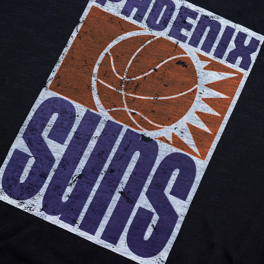 Phoenix Suns NBA Legendary Slub Black T-Shirt By Mitchell And Ness for Men product image 3, provided for visual reference
