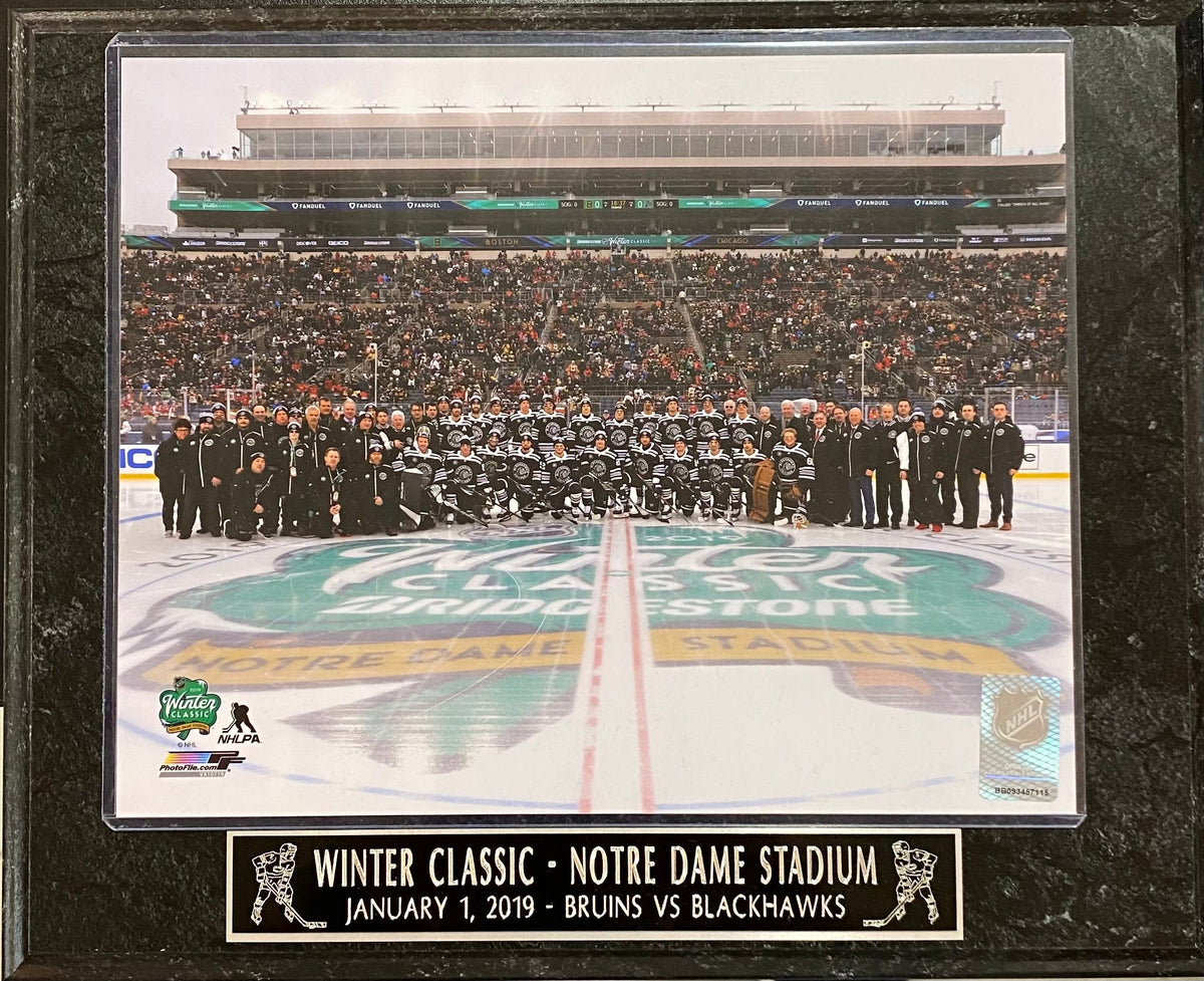 Winter Classic Notre Dame Stadium Chicago Blackhawks vs Boston Bruins Plaque product image 1, provided for visual reference