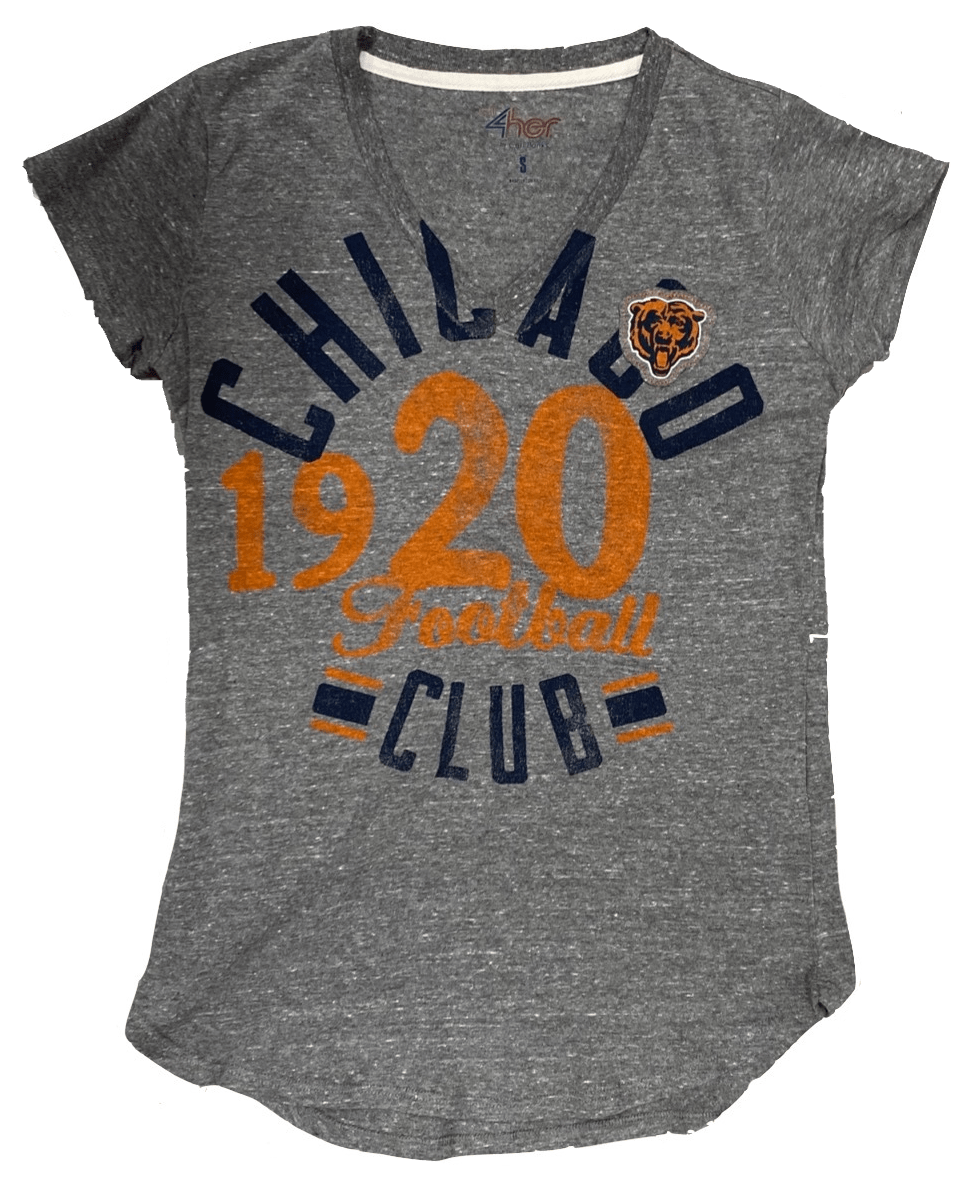 Womens Chicago Bears Quarter Coverage T-Shirt product image 1, provided for visual reference and product detail review