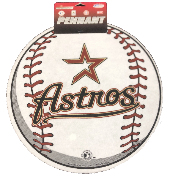 Houston Astros Die Cut Baseball Pennant product image 1, provided for visual reference and product detail review