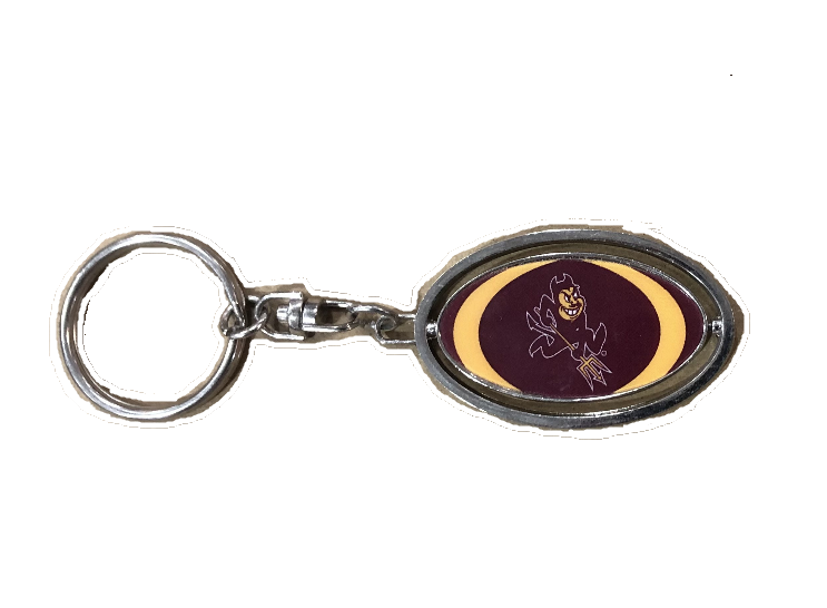 Arizona State Sun Devils Metal Spinner Keychain product image 2, provided for visual reference and product detail review
