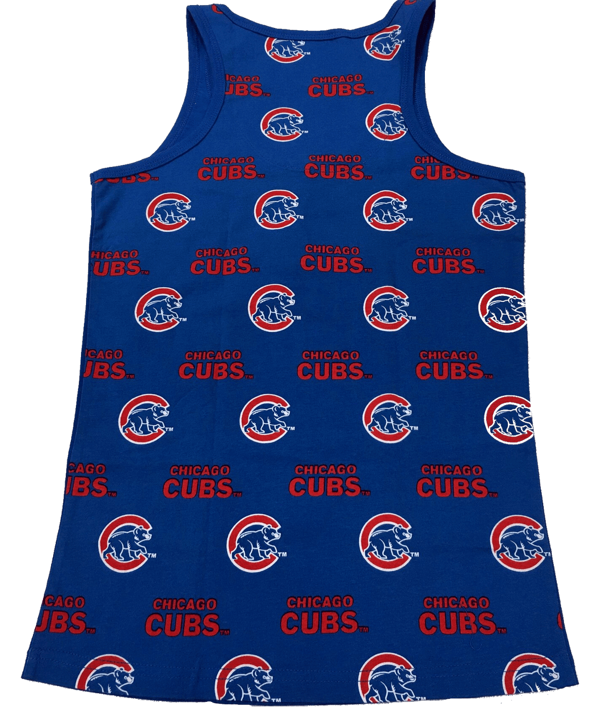 Women’s Chicago Cubs All Over Print Tank Top product image 2, provided for visual reference and product detail review