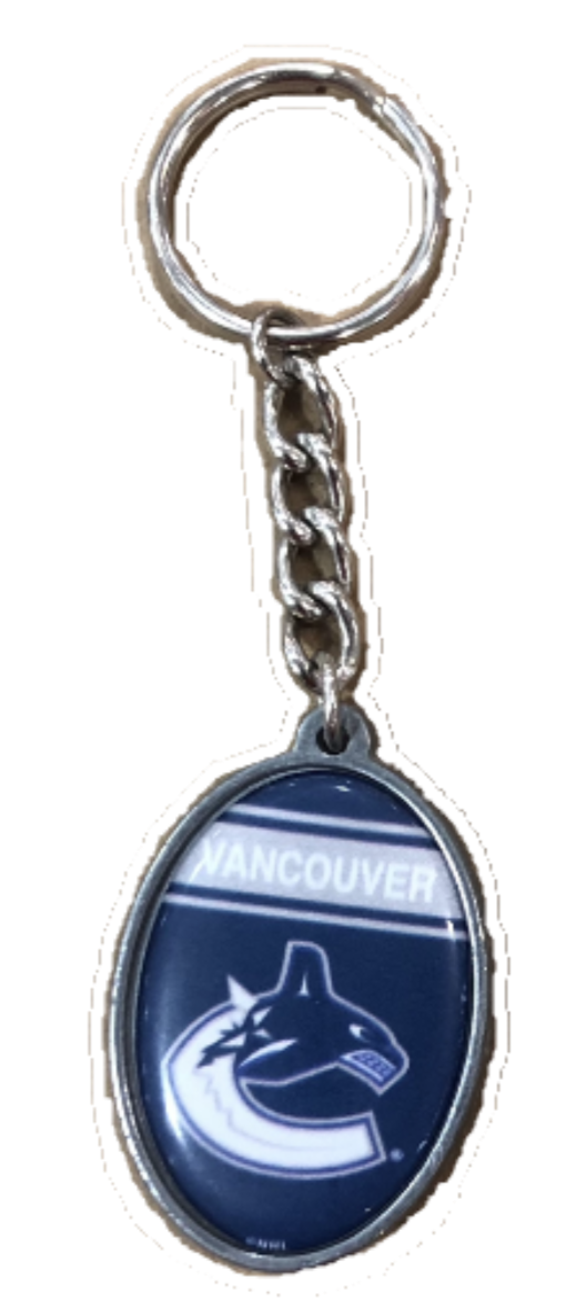 Vancouver Canucks NHL Oval Keychain product image 1, provided for visual reference and product detail review