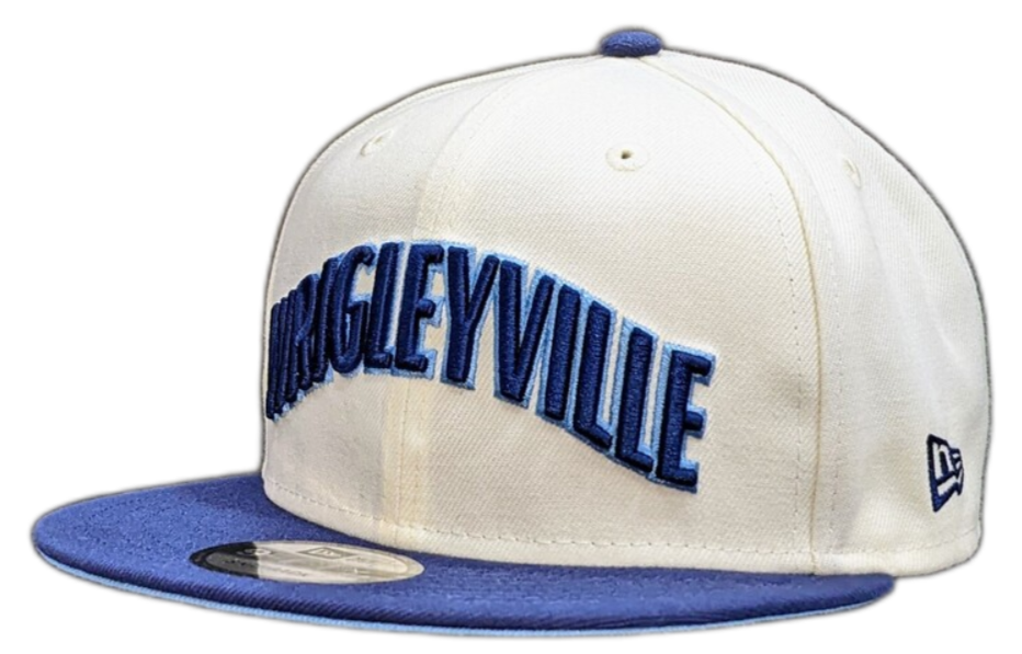 Chicago Cubs Wrigleyville 2 Tone Cream/Navy Cooperstown Collection 9FIFTY Snapback Hat product image 1, provided for visual