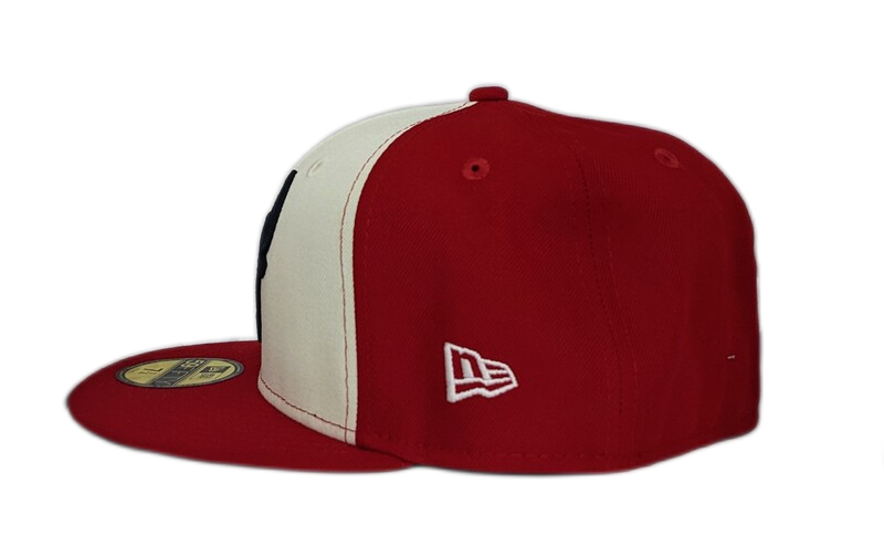 Chicago Bulls New Era Off White/Red 59FIFTY Fitted Hat product image 6, provided for visual reference and product detail