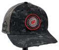 Wisconsin Badgers Operation Hat Trick Dark Camo Trucker Adjustable Top of the World Hat product image 1, provided for visual