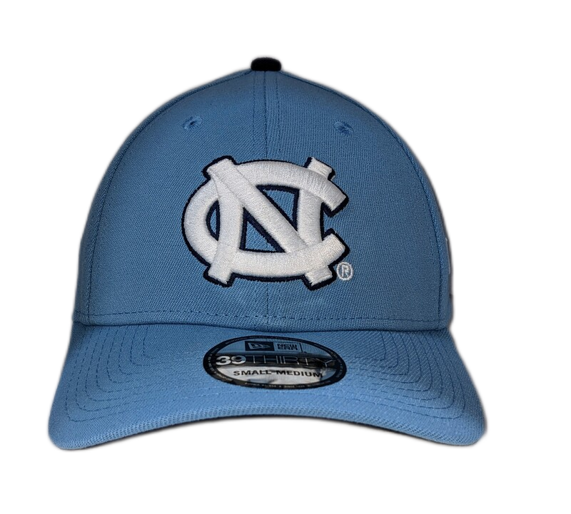 North Carolina Tar Heels Carolina Blue/ Navy 39THIRTY Flex Hat product image 2, provided for visual reference and product