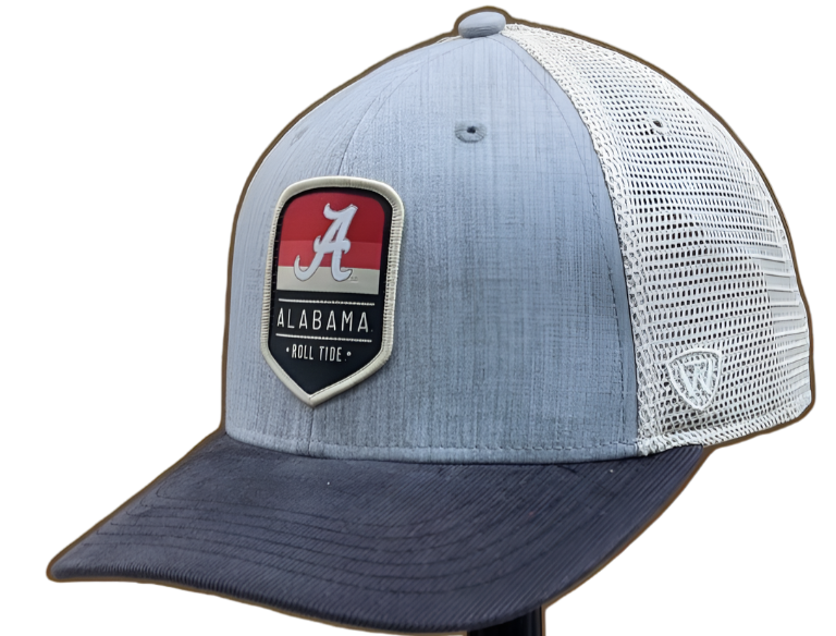 Alabama Crimson Tide Steel Heather Trucker Adjustable Top of the World Hat product image 1, provided for visual reference