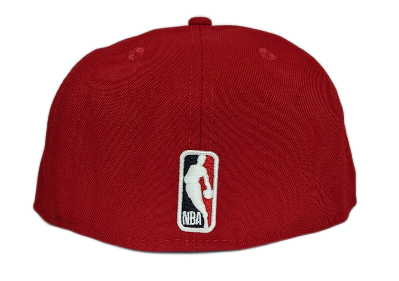 Chicago Bulls New Era Off White/Red 59FIFTY Fitted Hat product image 7, provided for visual reference and product detail