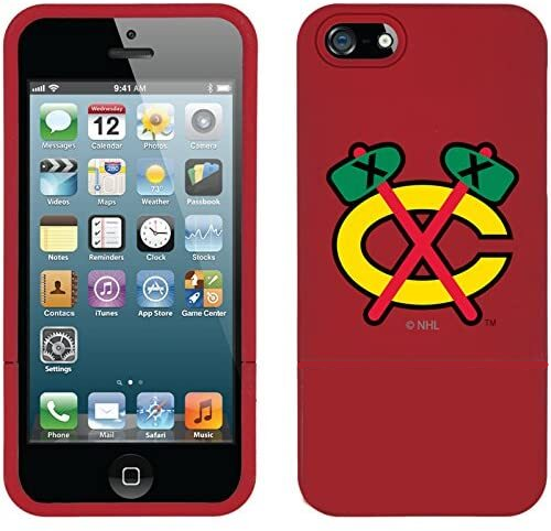 Chicago Blackhawks Red Tomahawk Logo iPhone 5 Phone Case product image 1, provided for visual reference and product detail