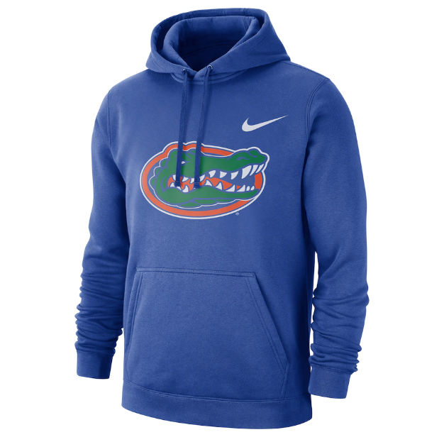 Florida Gators Nike Logo Club Fleece Pullover Hoodie - Royal product image 2, provided for visual reference and product