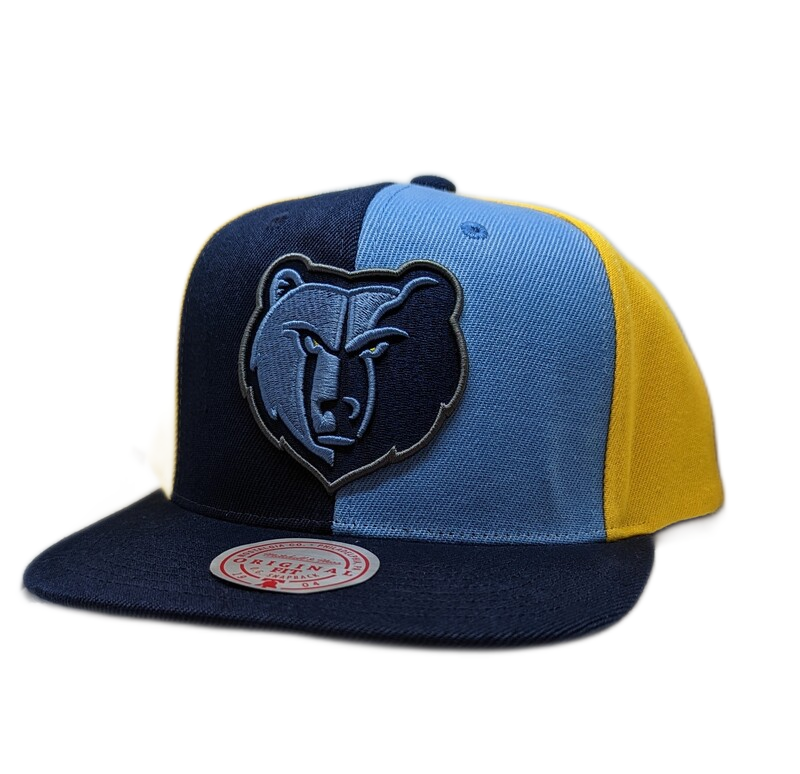 Memphis Grizzlies Mitchell & Ness NBA Pinwheel Snapback Hat product image 1, provided for visual reference and product