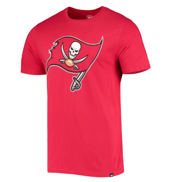 Tampa Bay Buccaneers '47 Imprint Super Rival T-Shirt – Red product image 2, provided for visual reference and product detail