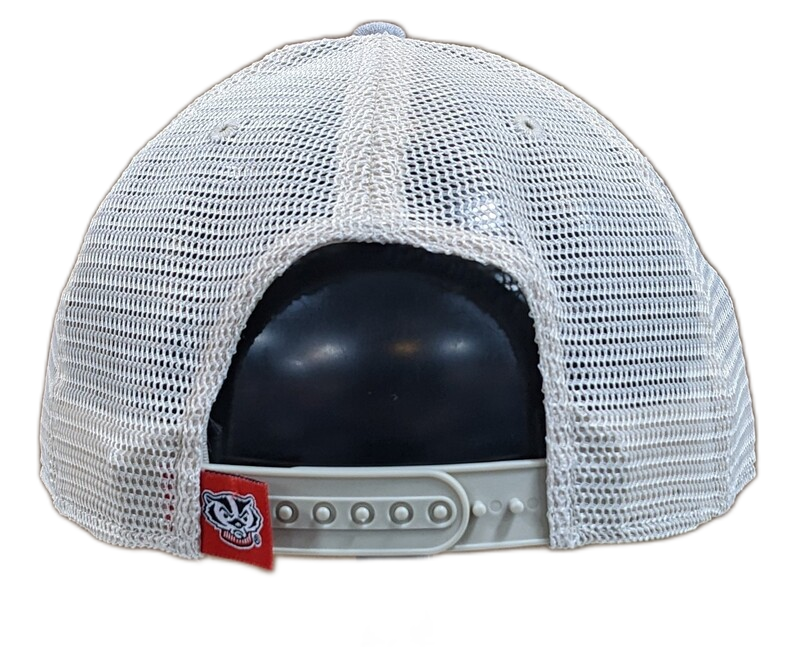 Wisconsin Badgers Steel Heather Trucker Adjustable Top of the World Hat product image 2, provided for visual reference and