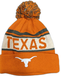 Texas Longhorns NCAA Top of the World Rust Orange Cuffed Pom Knit Hat product image 1, provided for visual reference and