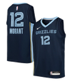 Nike Ja Morant Memphis Grizzlies Youth Blue Team Swingman Jersey product image 1, provided for visual reference and product