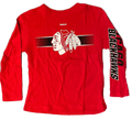 Chicago Blackhawks Reebok NHL Child Blinder Long Sleeve T-Shirt product image 1, provided for visual reference and product