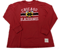 Chicago Blackhawks Red Secondary Logo Bar Stripe Long Sleeve T-Shirt for Men product image 1, provided for visual reference