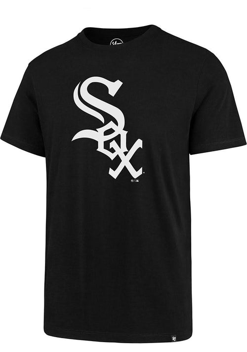 '47 Brand Men Chicago White Sox Jet Black Imprint Super Rival T-Shirt product image 1, provided for visual reference and