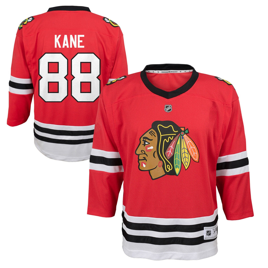 Infant Chicago Blackhawks Patrick Kane Red Replica Player Jersey product image 1, provided for visual reference and product