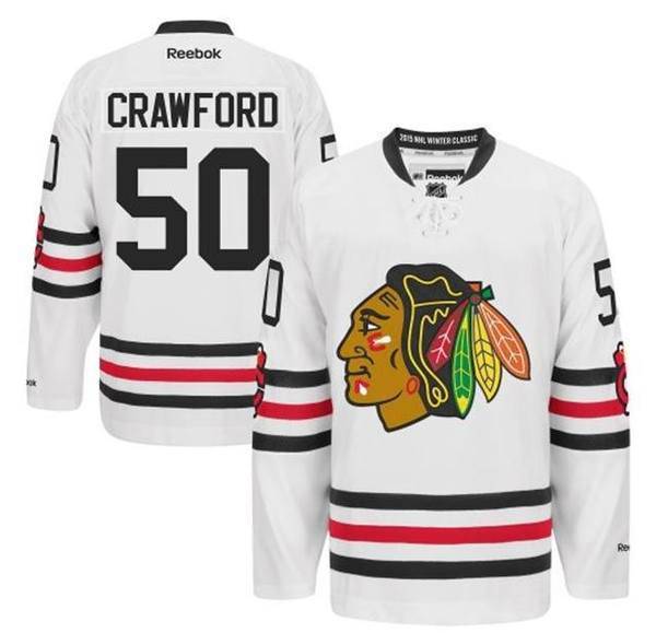 Mens Chicago Blackhawks Corey Crawford 2015 Winter Classic Premier Replica Jersey product image 1, provided for visual