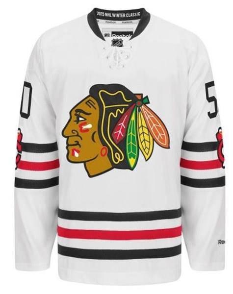 Mens Chicago Blackhawks Corey Crawford 2015 Winter Classic Premier Replica Jersey product image 3, provided for visual