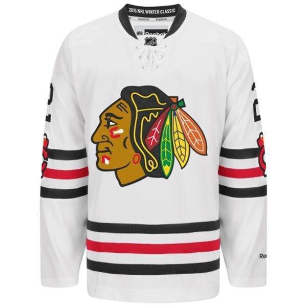 Mens Chicago Blackhawks Duncan Keith 2015 Winter Classic Premier Jersey product image 3, provided for visual reference and