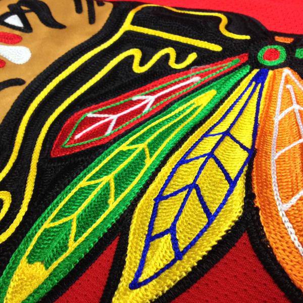 Mens Chicago Blackhawks Edge 2 Authentic Home Blank Jersey product image 2, provided for visual reference and product detail