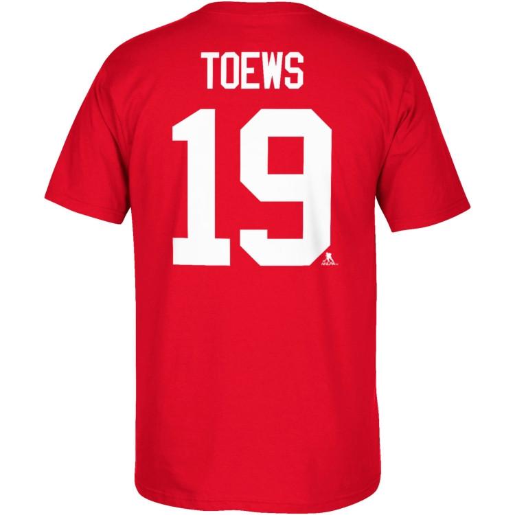 Chicago Blackhawks 2017 NHL Winter Classic Chicago Blackhawks Jonathan Toews #19 Locker Room Red Player T-Shirt for Men