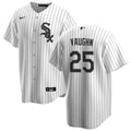 NIKE Men Andrew Vaughn Chicago White Sox Home White Premium Stitch Replica Jersey product image 1, provided for visual