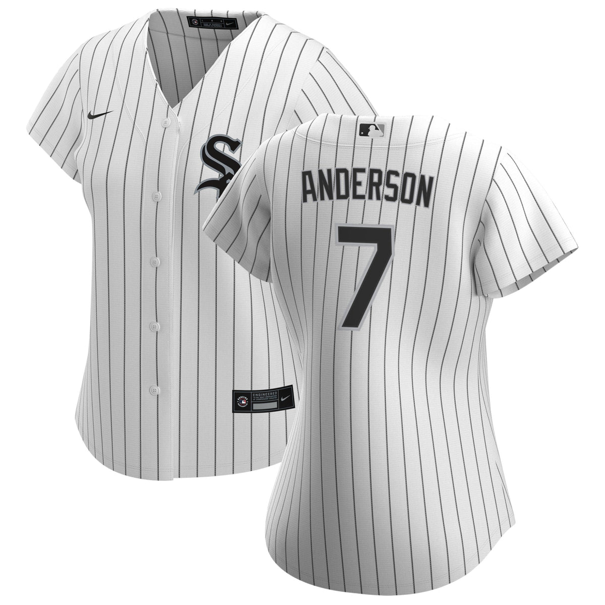 Tim Anderson Chicago White Sox Nike White Home Replica Team Jersey for Women product image 1, provided for visual reference